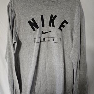 Nike Gray Long Sleeve Men's Shirt Golf Size Medium